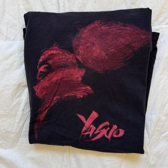 Riot Games Yasuo graphic tee black short sleeve t shirt sz med League of Legends - Picture 1 of 7